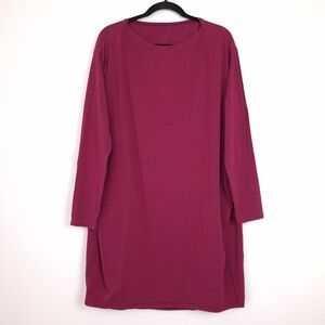 Lululemon Back in Action Long Sleeve Dress Magenta Purple oversized layering